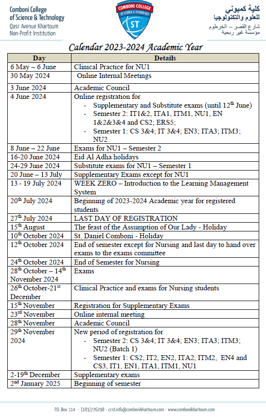 REGISTRATION FOR ONGOING STUDENTS